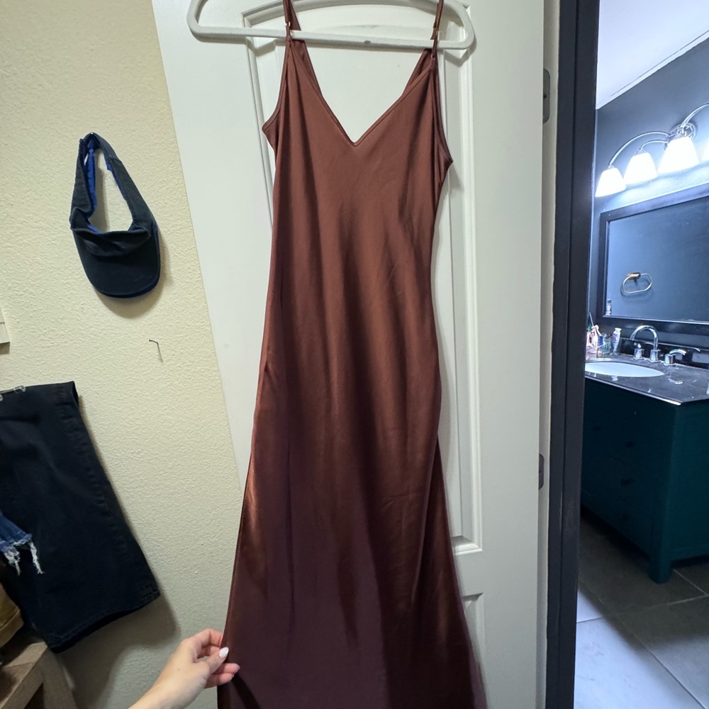 Brown Rat & Boa Dress Xs